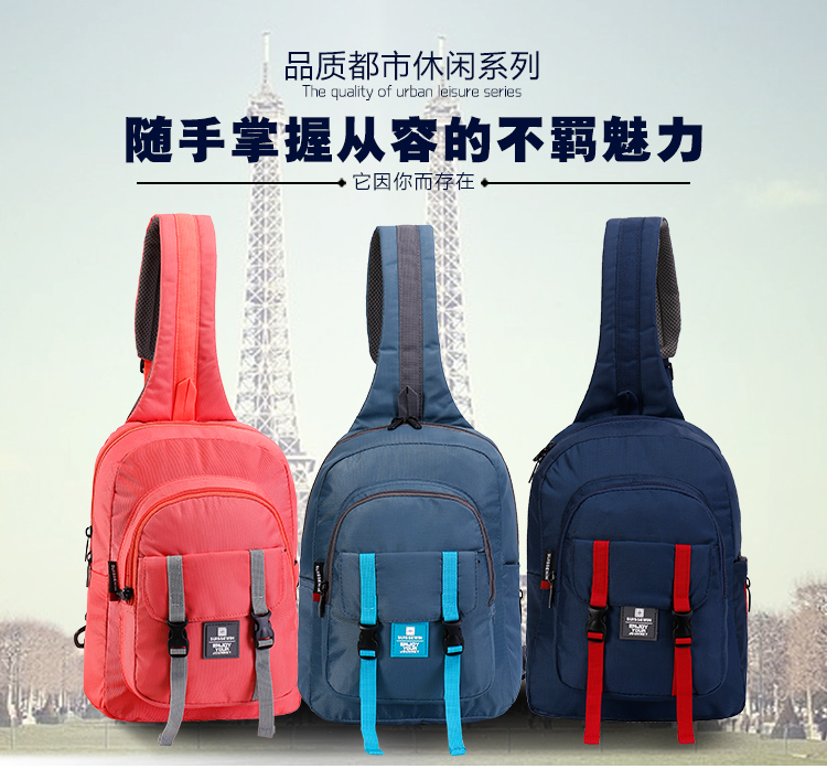 SUISSEWIN瑞士军刀新款女士胸包小挎包单肩男包户外运动旅游包